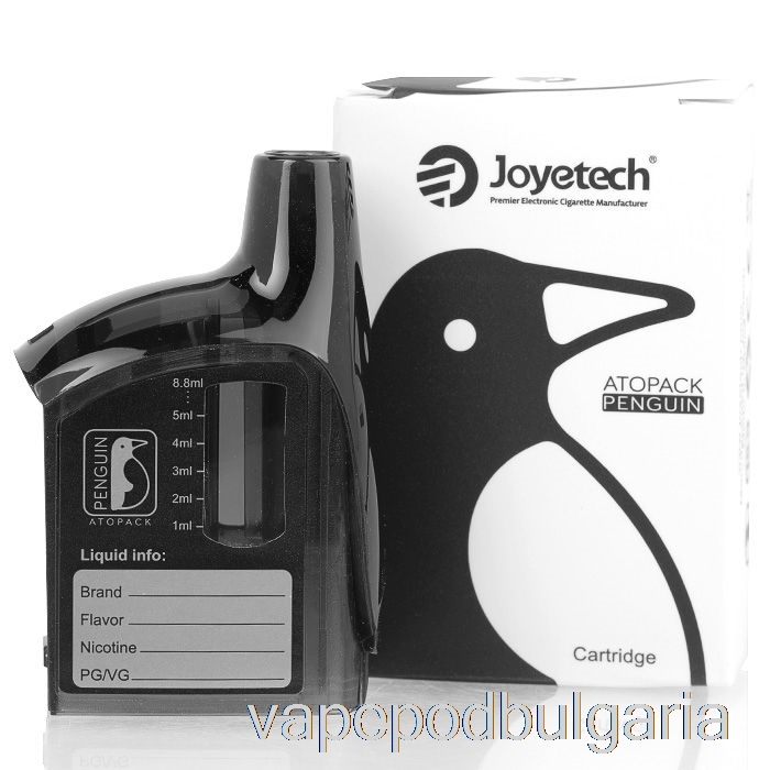 Vape 10000 Дръпки Joyetech Atopack Penguin Replacement Pod Cartridge Black - 8.8ml Cartridge